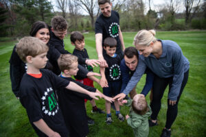 Group of young athletes