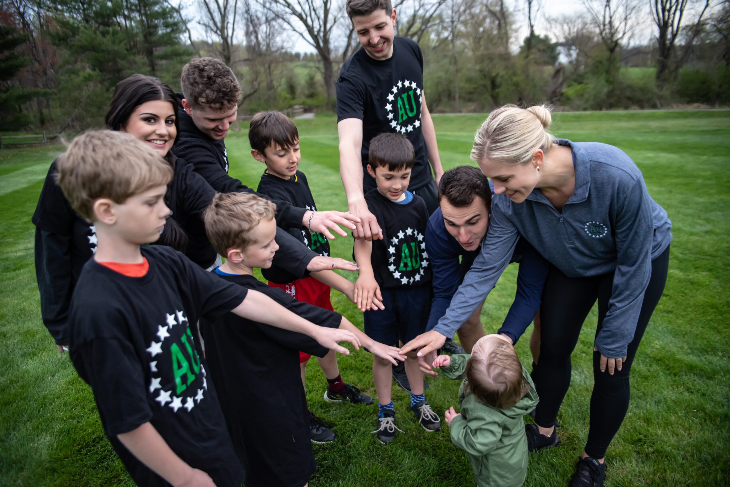 Group of young athletes