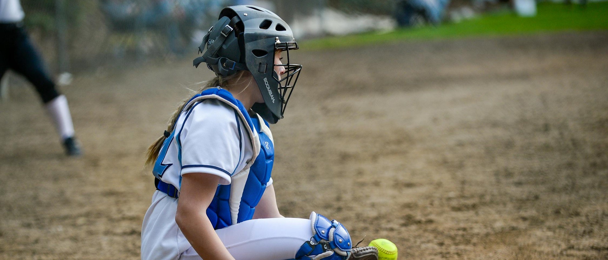 Softball player practicing during a private lesson