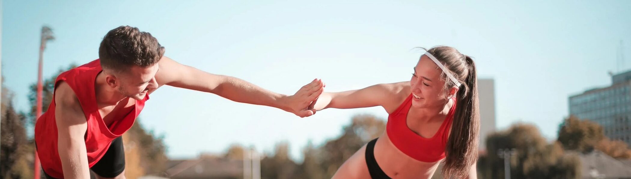 Athletes training together during a private track & field lesson